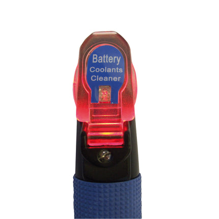 close up of refractometer with red light