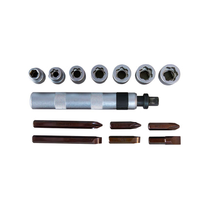 Micro Impact driver Tool kit with various components on a white background