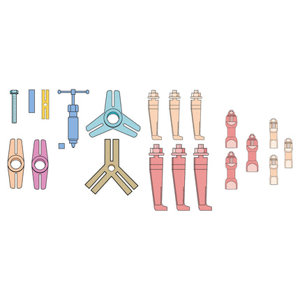 18655400 - Hydraulic Twin/Triple Leg Puller Kit - Thin Jaw