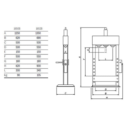 53420000 - Hydraulic Bench Press 15 Tonne