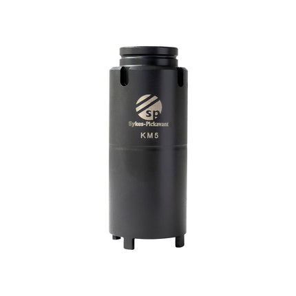 A black Sykes-Pickavant KM5 extension tube, which is a cylindrical tool with the brand logo and model number printed on the side.