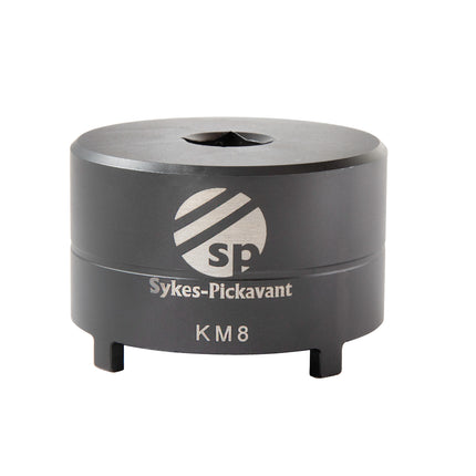 A black KM8 socket tool by Sykes-Pickavant with the brand and model number visible on the side.