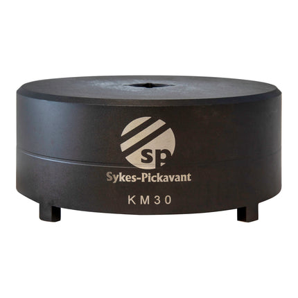 A black Sykes-Pickavant KM30 socket tool designed for tightening and loosening lock nuts.