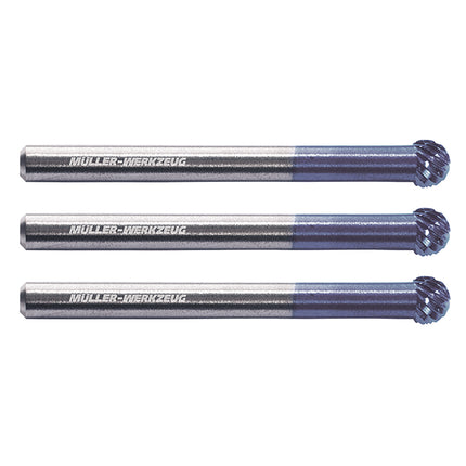 set of 3 9021350-02 mushroom end die grinder bits