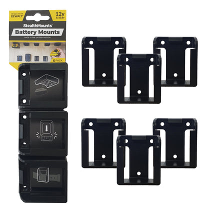 BM-DW12-BLK-6 - Battery Mounts - Dewalt 12V