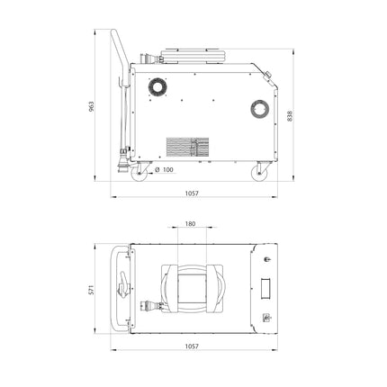 18WKW Induction Heater Measurement Diagram
