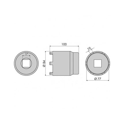 GO1320 - Hub Nut Socket - Man