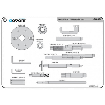 Ford EcoBlue Injector Removal Set Drawing