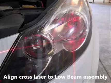 video of headlight beam tester with camera